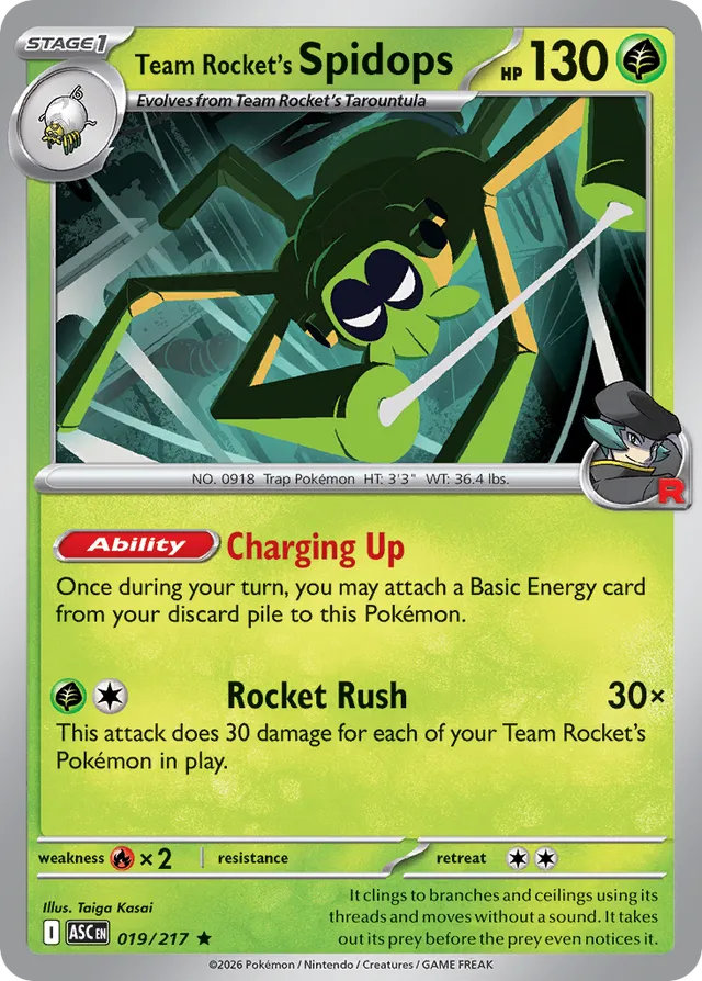 Team Rocket's Spidops: Ascended Heroes 019/217 - Pokemon Single Card