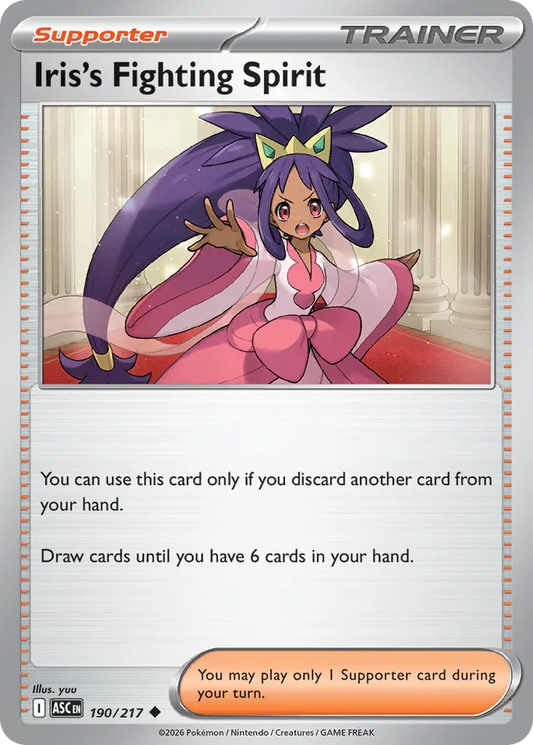 Iris's Fighting Spirit: Ascended Heroes 190/217 - Pokemon Single Card