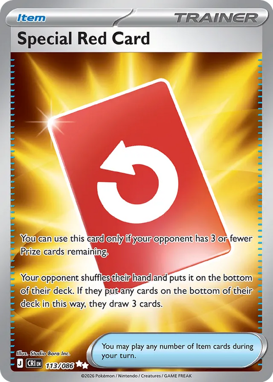 Special Red Card: Chaos Rising 113/086 - Pokemon Single Card
