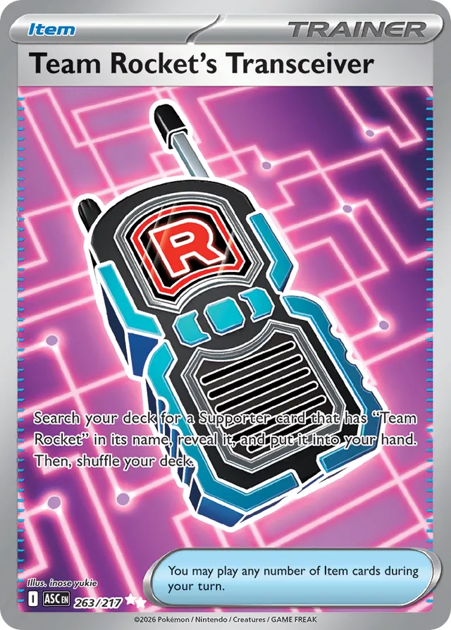 Team Rocket's Transceiver: 263/217 Ultra Rare - Ascended Heroes - Pokemon Card