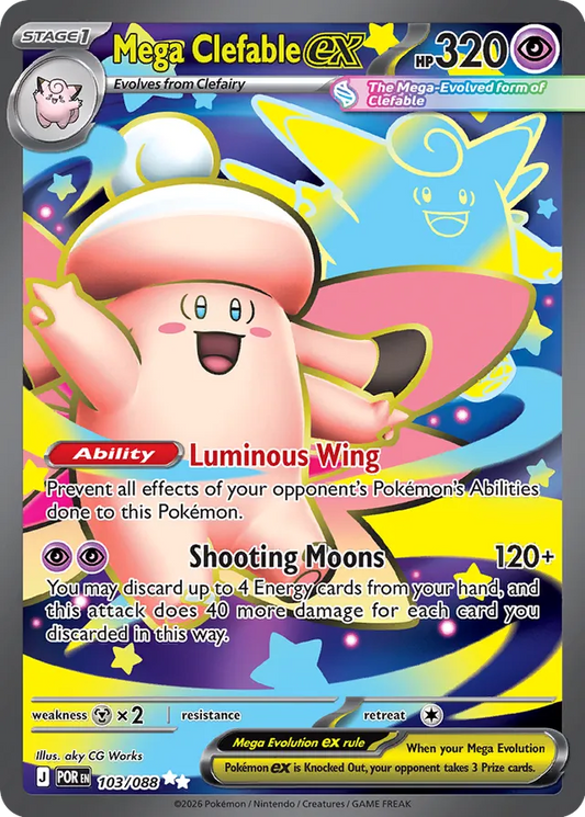 Mega Clefable ex: Perfect Order 103/088 - Pokemon Single Card