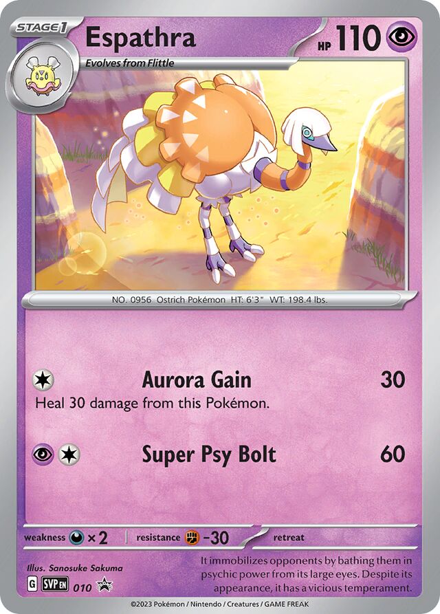 Espathra Scarlet & Violet Black Star Promo 010 - Pokemon Single Card