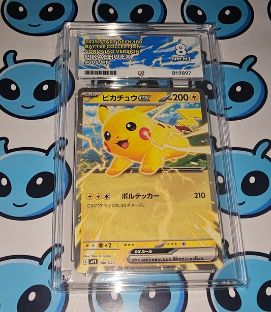 Pikachu ex 006/023 - Start Deck 100 Battle Collection - Japanese - ACE GRADED 8 NM-MT