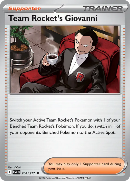Team Rocket's Giovanni: Ascended Heroes 204/217 - Pokemon Single Card