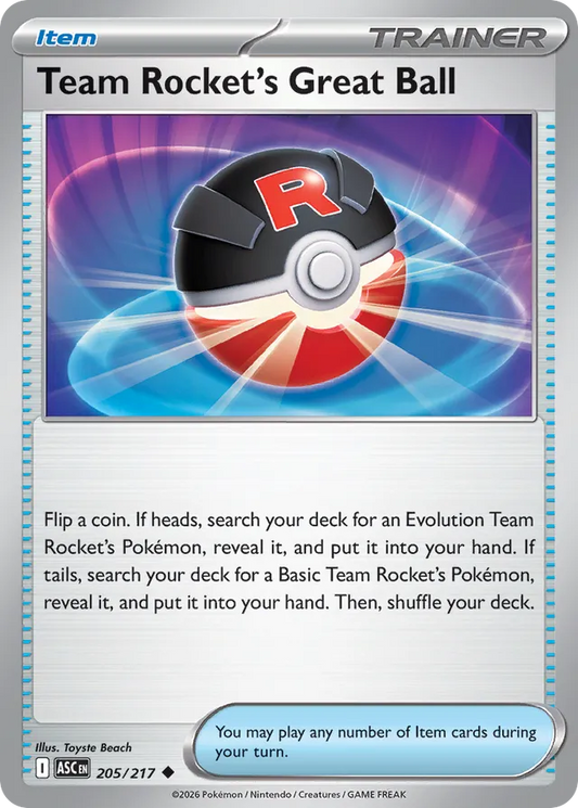 Team Rocket's Great Ball: Ascended Heroes 205/217 - Pokemon Single Card