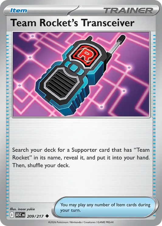 Team Rocket's Transceiver: Ascended Heroes 209/217 - Pokemon Single Card