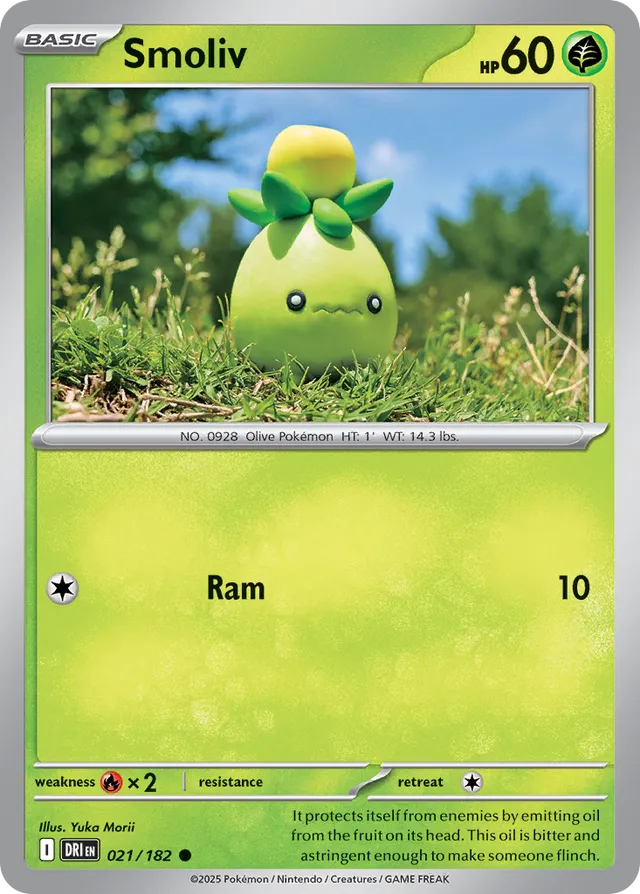 Smoliv: Destined Rivals 021/182 - Pokemon Single Card