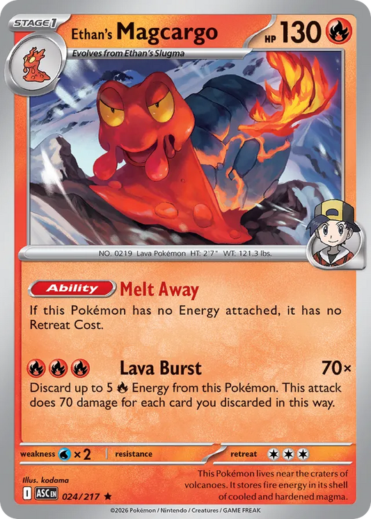Ethan's Magcargo: Ascended Heroes 024/217 - Pokemon Single Card