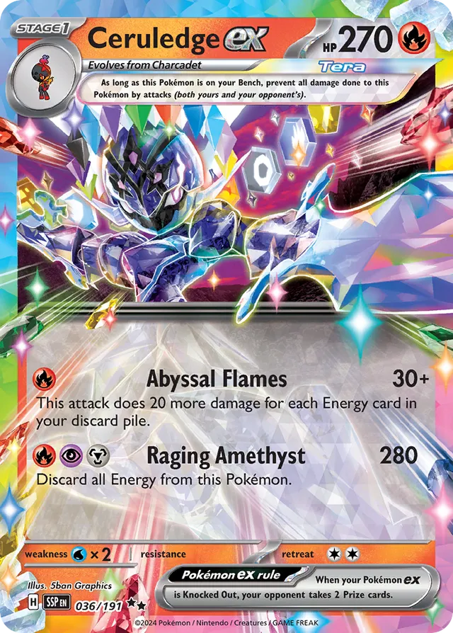 Ceruledge ex: Surging Sparks 036/191 - Pokemon Single Card