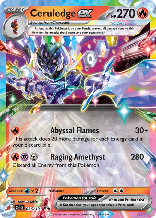 Ceruledge ex: Surging Sparks 036/191 - Pokemon Single Card