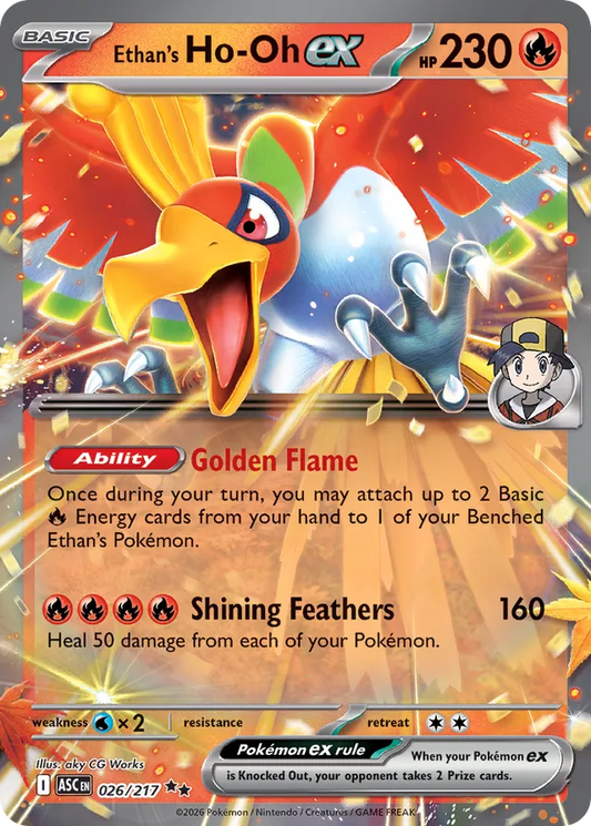 Ethan's Ho-Oh ex: Ascended Heroes 026/217 - Pokemon Single Card