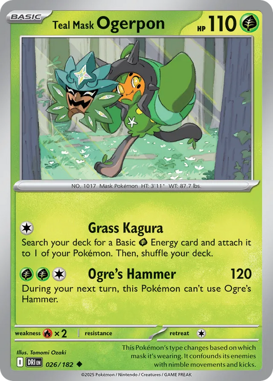 Teal Mask Ogerpon: Destined Rivals 026/182 - Pokemon Single Card