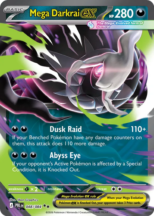 Mega Darkrai ex: Pitch Black 048/084 - Pokemon Single Card