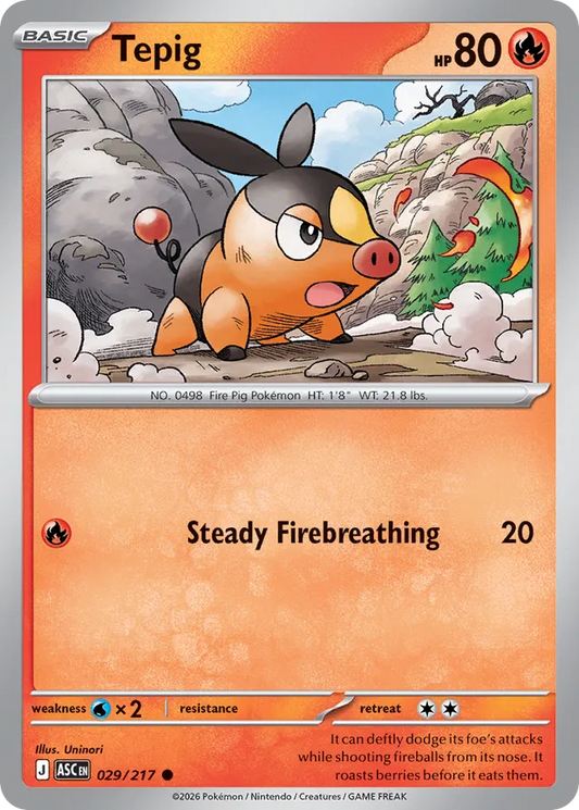 Tepig: Ascended Heroes 029/217 - Pokemon Single Card