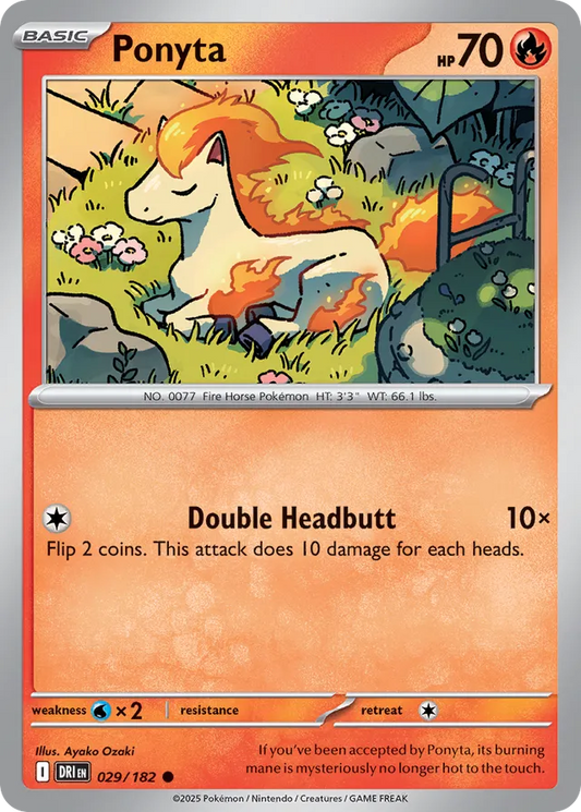 Ponyta: Destined Rivals 029/182 - Pokemon Single Card