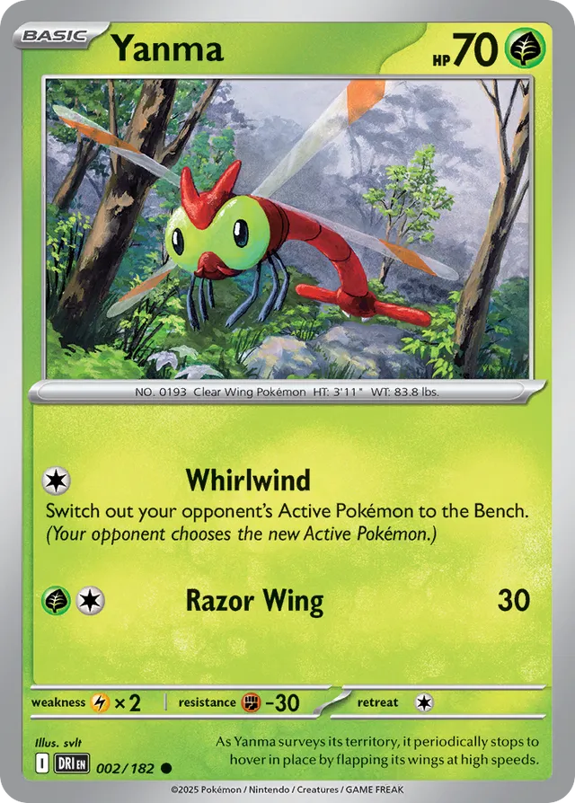 Yanma: Destined Rivals 002/182 - Pokemon Single Card