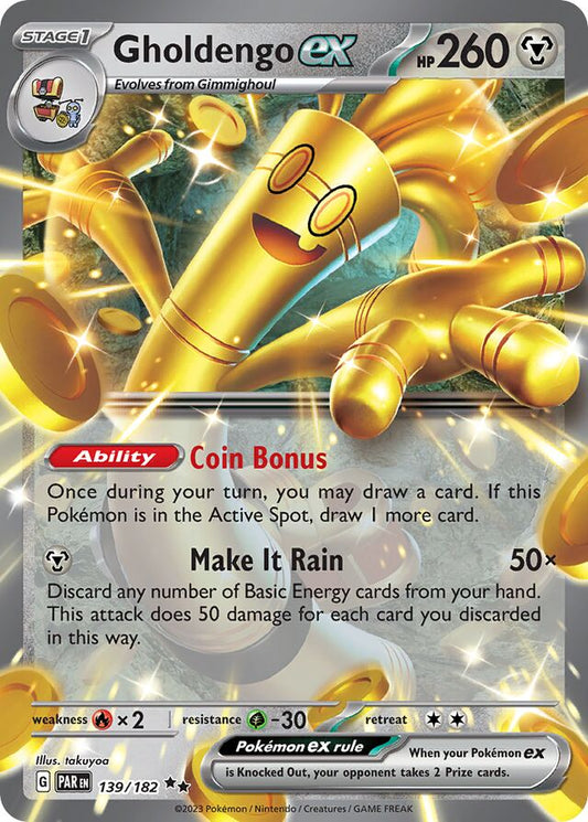 Gholdengo ex 139/182 Scarlet & Violet: Paradox Rift - Pokemon Single Card