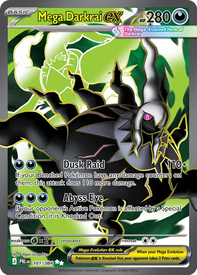 Mega Darkrai ex: Pitch Black 101/084 - Pokemon Single Card
