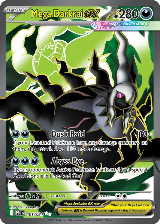 Mega Darkrai ex: Pitch Black 101/084 - Pokemon Single Card