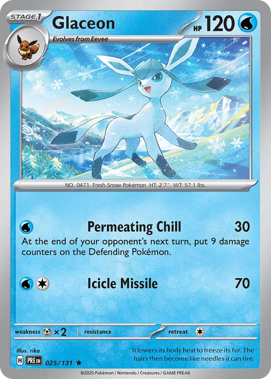 Glaceon: Prismatic Evolutions 025/131 - Pokemon Single Card