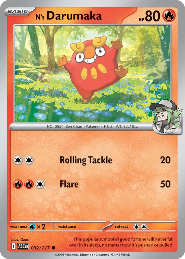 N's Darumaka: Ascended Heroes 032/217 - Pokemon Single Card