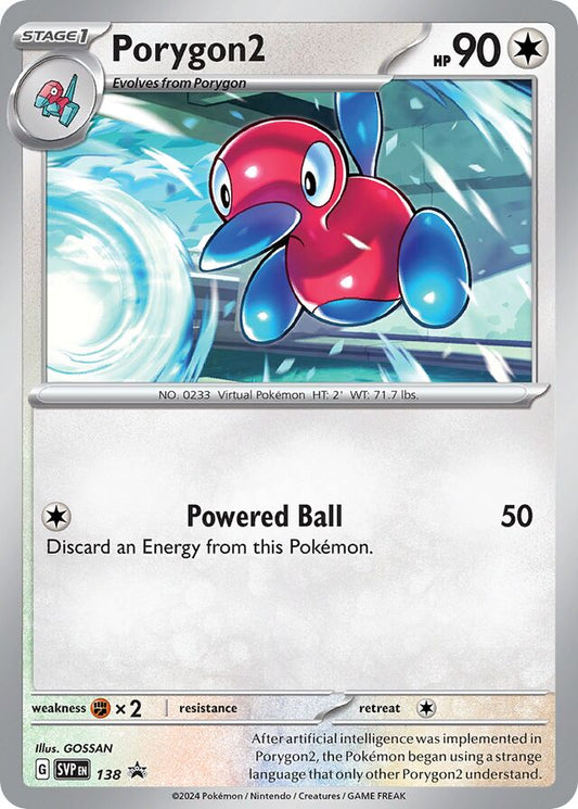 Porygon2 Scarlet & Violet Black Star Promo 138 - Pokemon Single Card