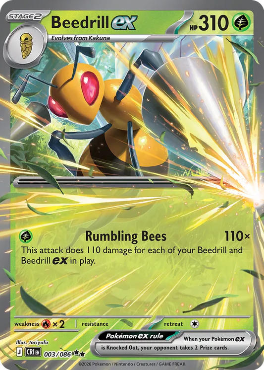 Beedrill ex: Chaos Rising 003/088 - Pokemon Single Card