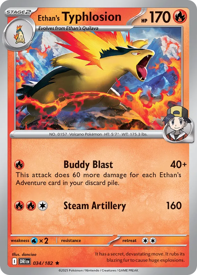 Ethan's Typhlosion: Destined Rivals 034/182 - Pokemon Single Card