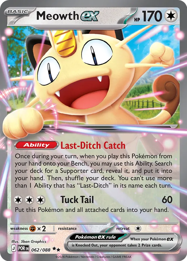 Meowth ex: Perfect Order 062/088 - Pokemon Single Card