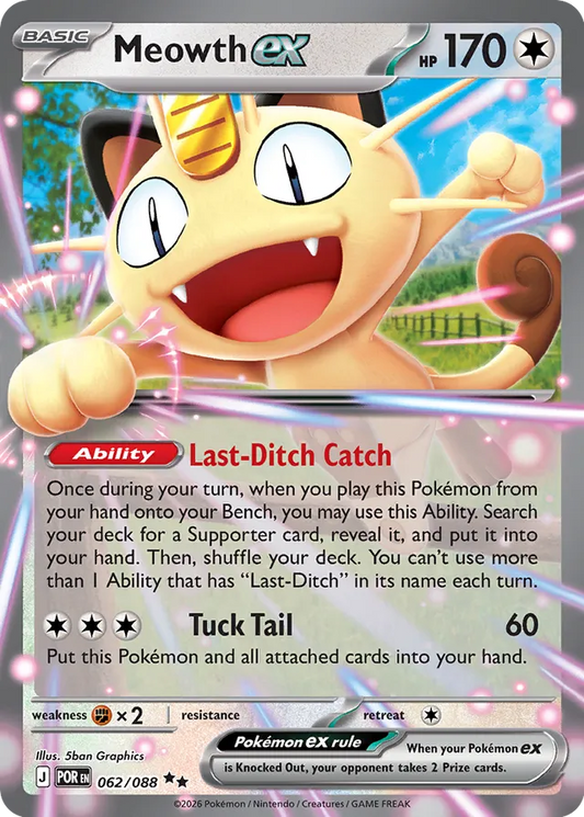 Meowth ex: Perfect Order 062/088 - Pokemon Single Card