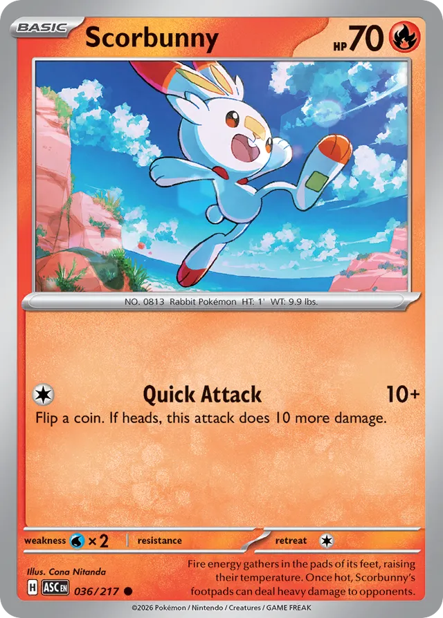 Scorbunny: Ascended Heroes 036/217 - Pokemon Single Card