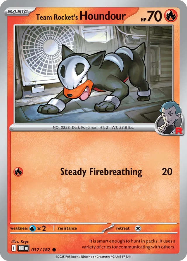 Team Rocket's Houndour: Destined Rivals 037/182 - Pokemon Single Card