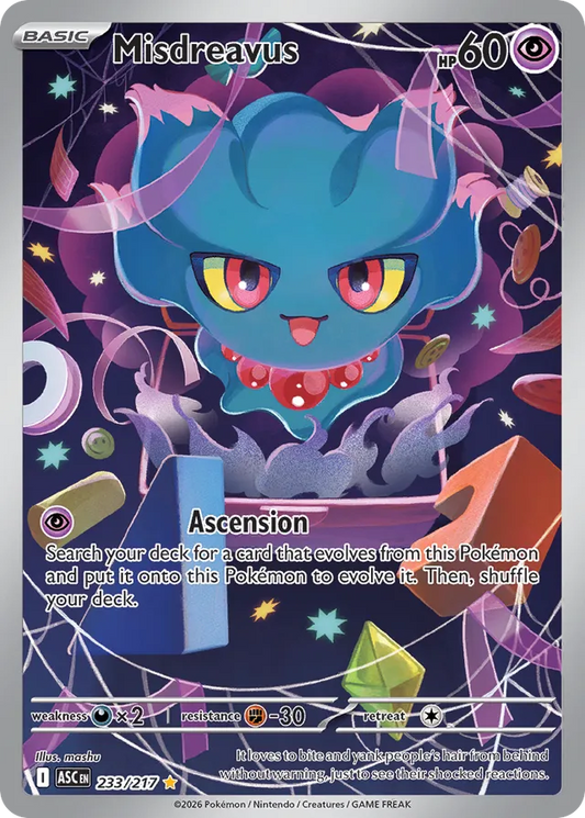 Misdreavus: Ascended Heroes 233/217 - Pokemon Single Card