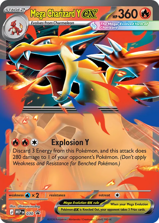 Mega Charizard Y ex Mega Evolution Black Star Promo 030 - Pokemon Single Card