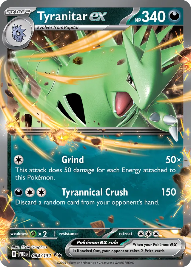 Tyranitar ex: Prismatic Evolutions 064/131 - Pokemon Single Card