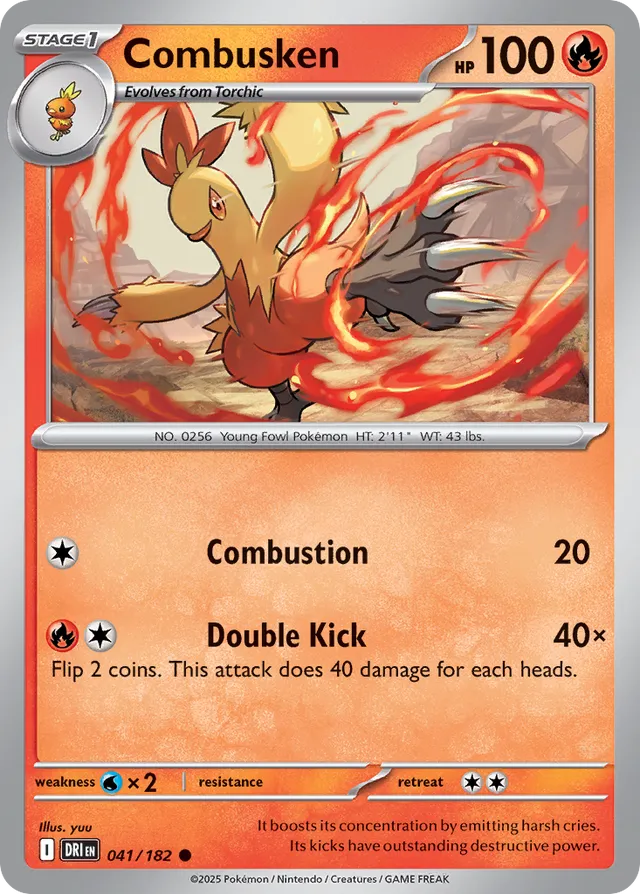 Combusken: Destined Rivals 041/182 - Pokemon Single Card