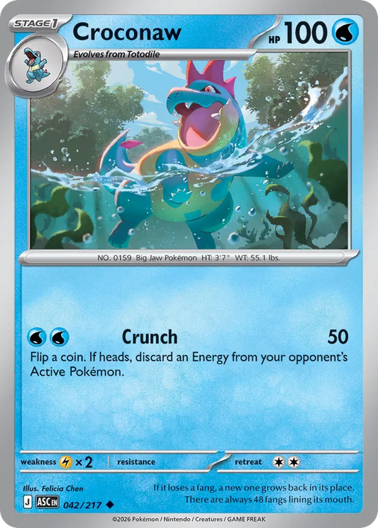 Croconaw: Ascended Heroes 042/217 - Pokemon Single Card
