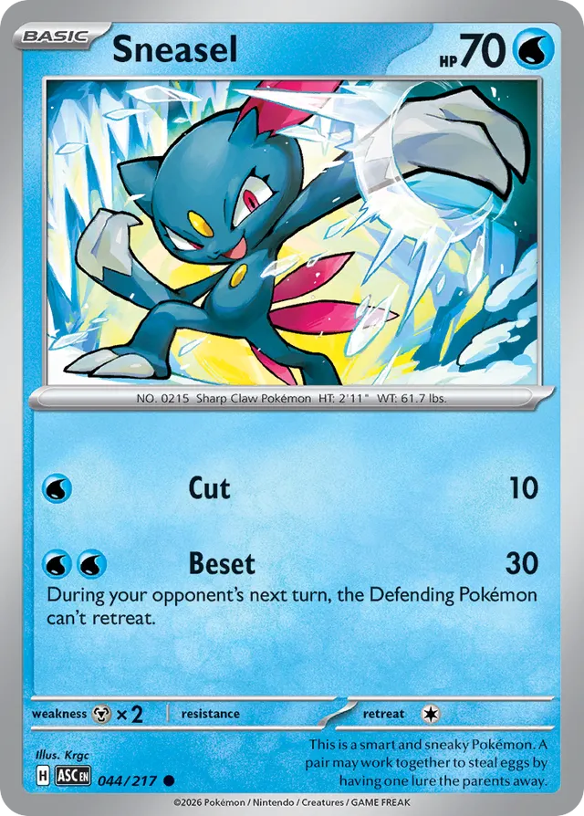 Sneasel: Ascended Heroes 044/217 - Pokemon Single Card