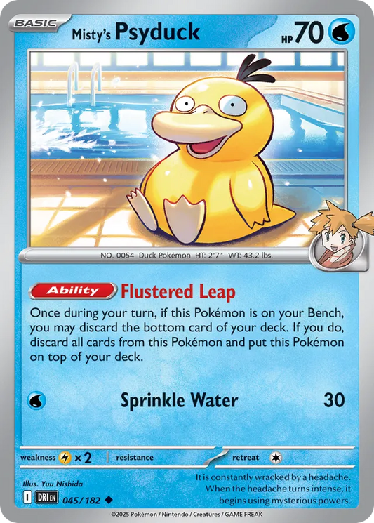 Misty's Psyduck: Destined Rivals 045/182 - Pokemon Single Card