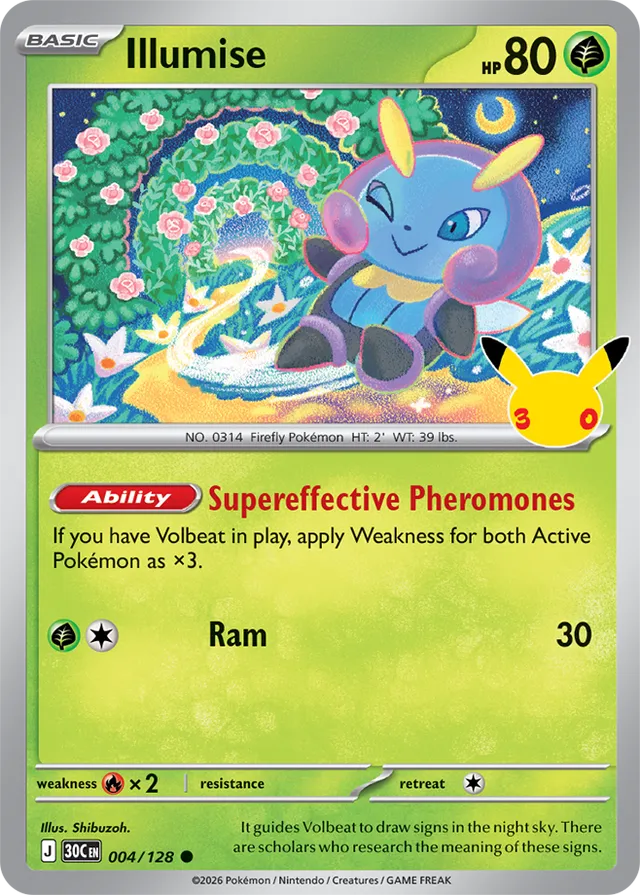 Illumise: 30th Celebration 004/128 - Pokemon Card