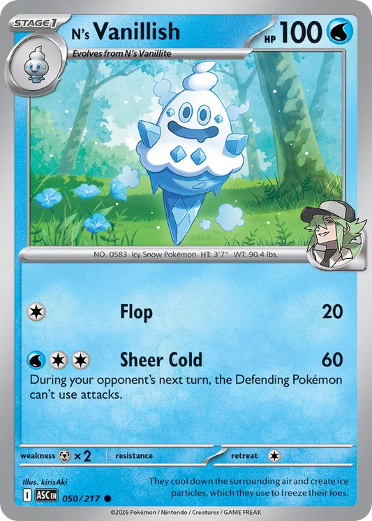 N's Vanillish: Ascended Heroes 050/217 - Pokemon Single Card