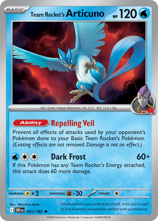 Team Rocket's Articuno: Destined Rivals 051/182 - Pokemon Single Card