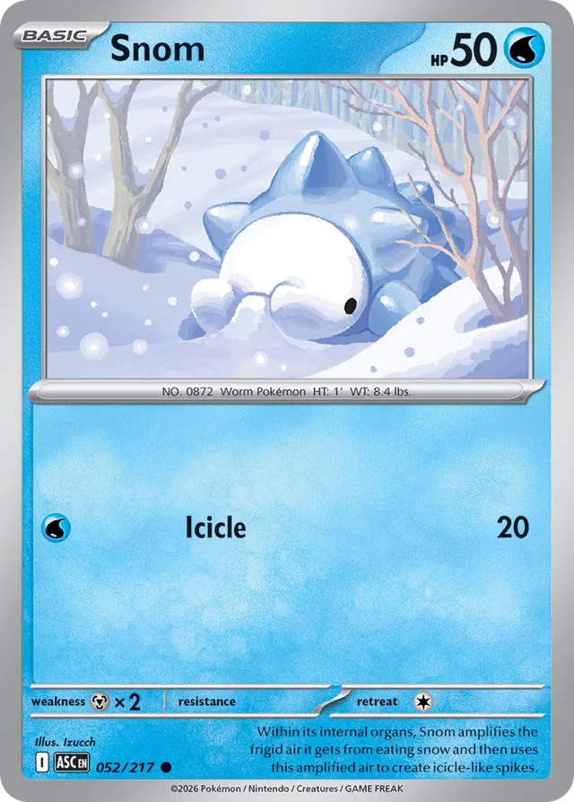 Snom: Ascended Heroes 052/217 - Pokemon Single Card