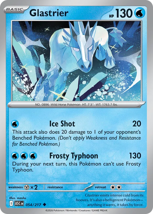 Glastrier: Ascended Heroes 054/217 - Pokemon Single Card