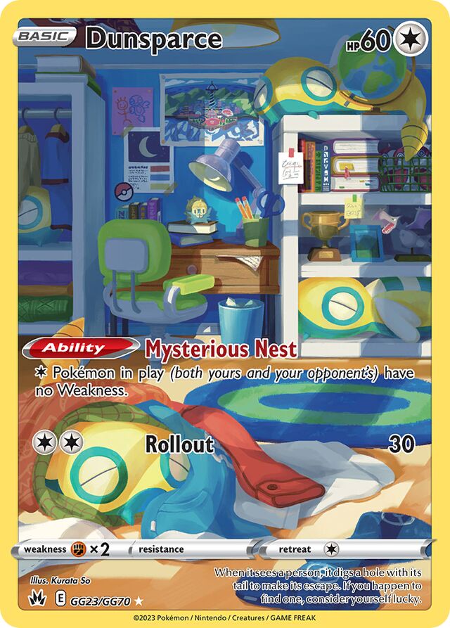 Dunsparce: Crown Zenith GG23/GG70 - Pokemon Single Card