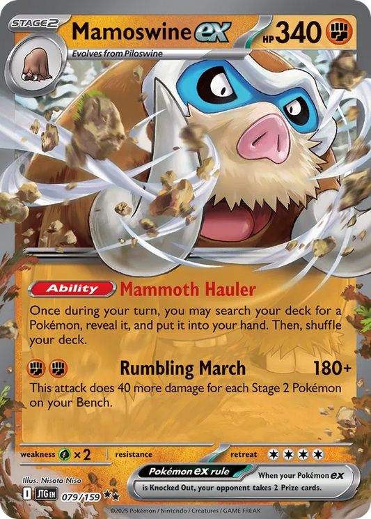 Mamoswine ex: Journey Together 079/159 - Pokemon Single Card