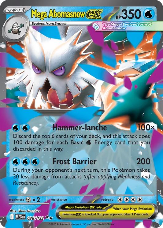 Mega Abomasnow ex: Mega Evolution 036/132 - Pokemon Single Card