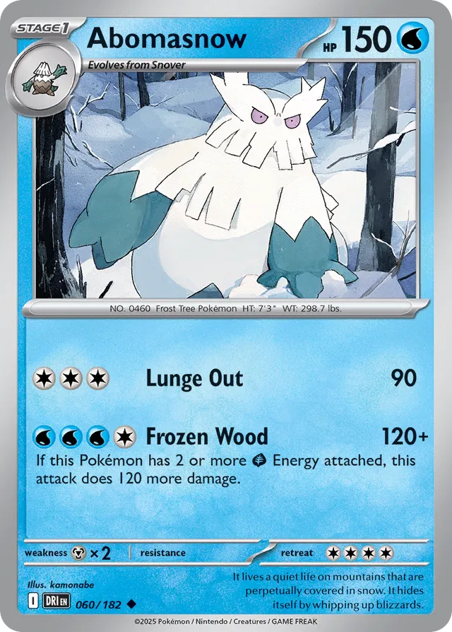Abomasnow: Destined Rivals 060/182 - Pokemon Single Card