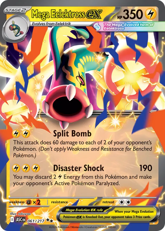 Mega Eelektross ex: Ascended Heroes 061/217 - Pokemon Single Card