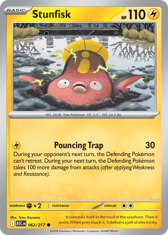 Stunfisk: Ascended Heroes 062/217 - Pokemon Single Card